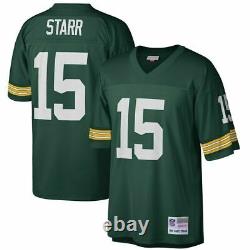 New NFL Green Bay Packers Sz L # 15 Bart Starr Legacy Home Throwbacks Jersey