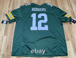 New Nike Green Bay Packers Aaron Rodgers Vapor Limited Jersey 100 Logo Sz 3xl