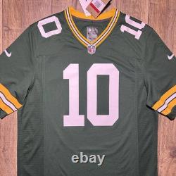 New Nike Jordan Love #10 Green Bay Packers NFL Green Game Jersey Men's Sz L $130
