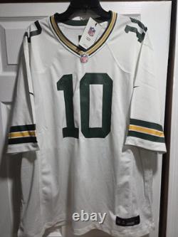 New Nike Jordan Love Green Bay Packers NFL Game Jersey Men's Sz 2XL $130