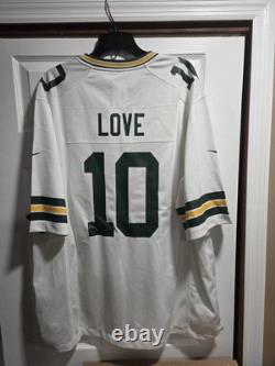 New Nike Jordan Love Green Bay Packers NFL Game Jersey Men's Sz 2XL $130