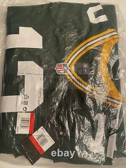 New Nike Men's Green Bay Packers Aaron Rodgers Green Game Player Jersey Large