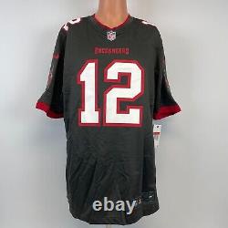 New Nike Tom Brady Tampa Bay Buccaneers Pewter Alternate Game Jersey NFL L