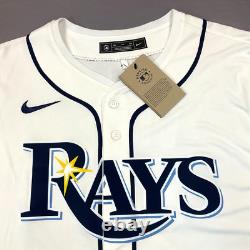 New Nike Yandy Díaz Tampa Bay Rays White Limited Jersey Men's Sz 2XL $175