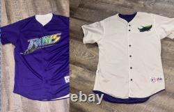 New Rare Vintage Tampa Bay Devil Rays Reverseable Jersey Large Made In USA 90s