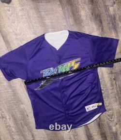 New Rare Vintage Tampa Bay Devil Rays Reverseable Jersey Large Made In USA 90s