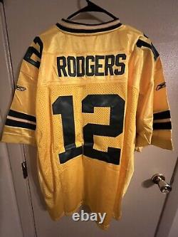 New Reebok Aaron Rodgers #12 Green Bay Packers Jersey stitched Size 56 3XL Men