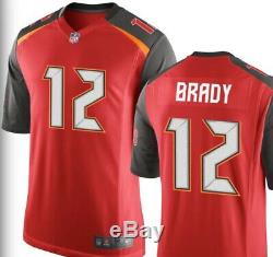 New Tampa Bay Buccaneers Tom Brady Game Jersey #12 Brady Stitched Sz. 40-60M-XL