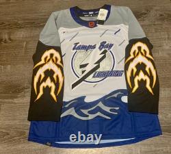 New Tampa Bay Lightning Authentic Adidas Reverse Retro 2.0 Hockey Jersey Sz 50