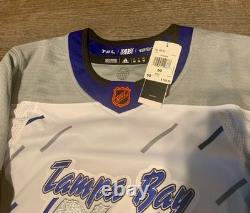 New Tampa Bay Lightning Authentic Adidas Reverse Retro 2.0 Hockey Jersey Sz 50