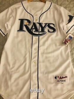 New Tampa Bay Rays Mens 44 MLB Majestic Authentic Baseball Jersey