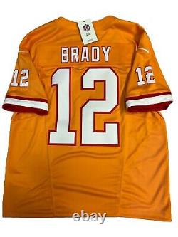 New Tom Brady Medium Mens Orange Tampa Bay Buccaneers FUSE Limited Nike Jersey