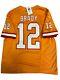 New Tom Brady Medium Mens Orange Tampa Bay Buccaneers Fuse Limited Nike Jersey