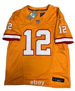 New Tom Brady Medium Mens Orange Tampa Bay Buccaneers FUSE Limited Nike Jersey