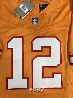 New Tom Brady Medium Mens Orange Tampa Bay Buccaneers FUSE Limited Nike Jersey