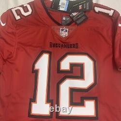 New Tom Brady Medium Mens Tampa Bay Buccaneers Red Vapor Limited Nike Jersey NWT