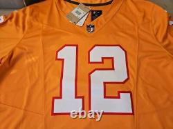 New Tom Brady Mens XXL Orange Tampa Bay Buccaneers FUSE Limited Nike Jersey NWT