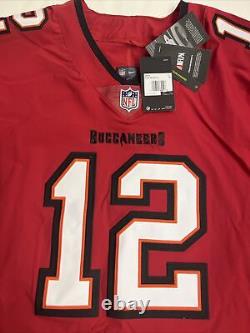New Tom Brady Size 44 Men's Large Tampa Bay Buccaneers Red Elite Nike Jersey NWT