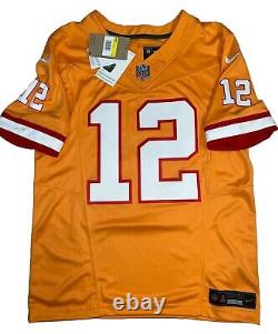 New Tom Brady Small Mens Orange Tampa Bay Buccaneers FUSE Limited Nike Jersey