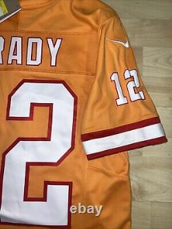 New Tom Brady Small Mens Orange Tampa Bay Buccaneers FUSE Limited Nike Jersey