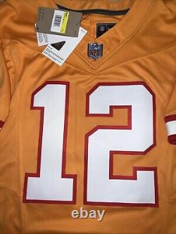 New Tom Brady Small Mens Orange Tampa Bay Buccaneers FUSE Limited Nike Jersey