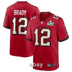 New Tom Brady Tampa Bay Buccaneers Nike Super Bowl LV Game Jersey Men's Medium