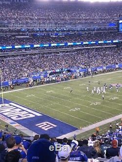 New York Giants vs Green Bay Packers (2) Tickets 12/1/19