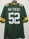 Nike 52 Jersey Green Bay Packers Clay Matthews Adult Medium Nfl On Field Mens