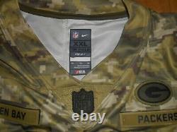 Nike AARON RODGERS GREEN BAY PACKERS Salute To Service Camo NFL Team JERSEY XXL