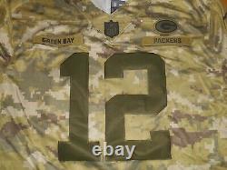 Nike AARON RODGERS GREEN BAY PACKERS Salute To Service Camo NFL Team JERSEY XXL