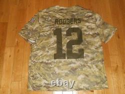 Nike AARON RODGERS GREEN BAY PACKERS Salute To Service Camo NFL Team JERSEY XXL