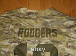 Nike AARON RODGERS GREEN BAY PACKERS Salute To Service Camo NFL Team JERSEY XXL