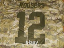 Nike AARON RODGERS GREEN BAY PACKERS Salute To Service Camo NFL Team JERSEY XXL