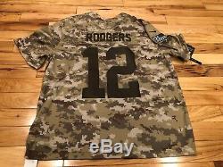 Nike AARON RODGERS Green Bay Packers Salute to Service Limited Jersey XXL $170