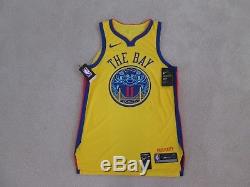 Nike AUTHENTIC'THE BAY' #11 Klay THOMPSON Game Worn Jersey Men M NEW REAL DEAL