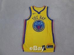 Nike AUTHENTIC'THE BAY' #11 Klay THOMPSON Game Worn Jersey Men M NEW REAL DEAL