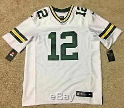 Nike Aaron Rodgers Green Bay Packers ELITE Away Jersey AA5469 100 Mens Size 48
