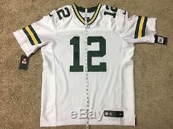 Nike Aaron Rodgers Green Bay Packers ELITE Away Jersey AA5469 100 Mens Size 48