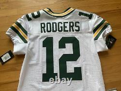 Nike Aaron Rodgers Green Bay Packers Elite Away Jersey AA5469-100 Mens Size 44