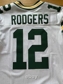 Nike Aaron Rodgers Green Bay Packers Elite Away Jersey AA5469-100 Mens Size 44