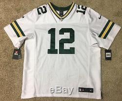 Nike Aaron Rodgers Green Bay Packers Elite Away Jersey Authentic Mens Sz 56