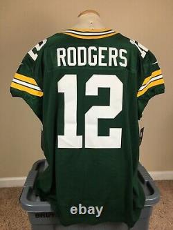 Nike Aaron Rodgers Untouchable Green Bay Packers Pro Cut Jersey Sewn Mens Sz 56