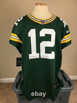 Nike Aaron Rodgers Untouchable Green Bay Packers Pro Cut Jersey Sewn Mens Sz 56