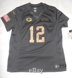 Nike Aaron Rogers Green Bay Packers Salute to Service Women's Jersey Size 2XL