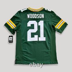 Nike Charles Woodson Green Bay Packers Sewn On-Field Authentic Elite Jersey 44