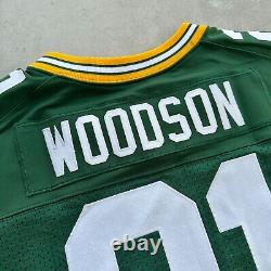 Nike Charles Woodson Green Bay Packers Sewn On-Field Authentic Elite Jersey 44