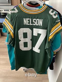 Nike Elite Green Bay Packers Jordy Nelson #87 Pro Cut Sleeves Jersey 48 Rare