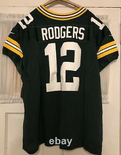 Nike Elite Green Bay Packers NFL Aaron Rodgers Size 52 Authentic On Field Jersey