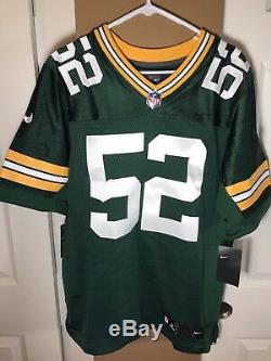 Nike Elite On Field Jersey Clay Matthews #52 Green Bay Packers 905773-326 Sz. 44