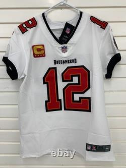Nike Elite Tom Brady white Tampa Bay bucaneers Captain Jersey